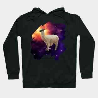 Llama in Outer Space Hoodie